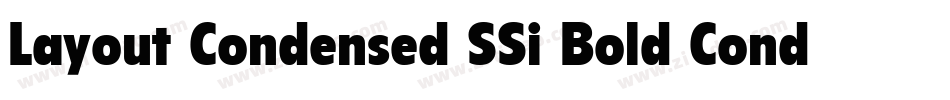 Layout Condensed SSi Bold Condensed字体转换